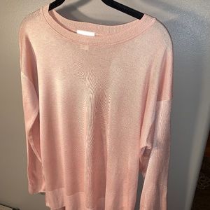 Peachy pink tunic sweater